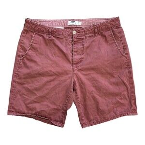 Topman Burgundy Button Closure Chino Shorts 36